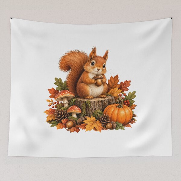 Item preview, Cute Autumn Squirrel With Acorn designed and sold by MySthore.