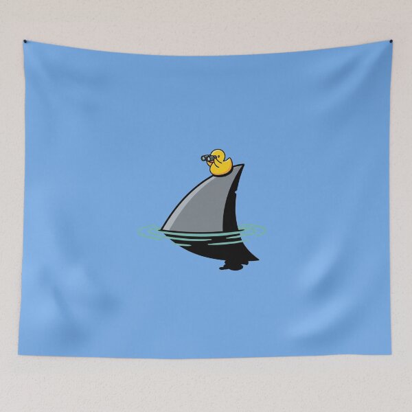 Item preview, Duck Riding A Shark With Binoculars designed and sold by Rare By Hero.