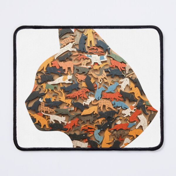 Item preview, Interlocking Wooden Cat Jigsaw Puzzle Art2 designed and sold by VisualVerseLab.