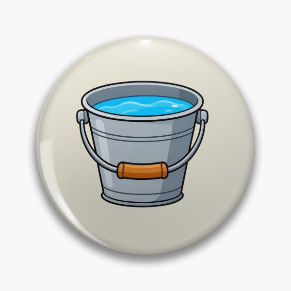 Item preview, Water Bucket Illustration with Blue Water for Farm and Chore Theme designed and sold by Theproxmrt.