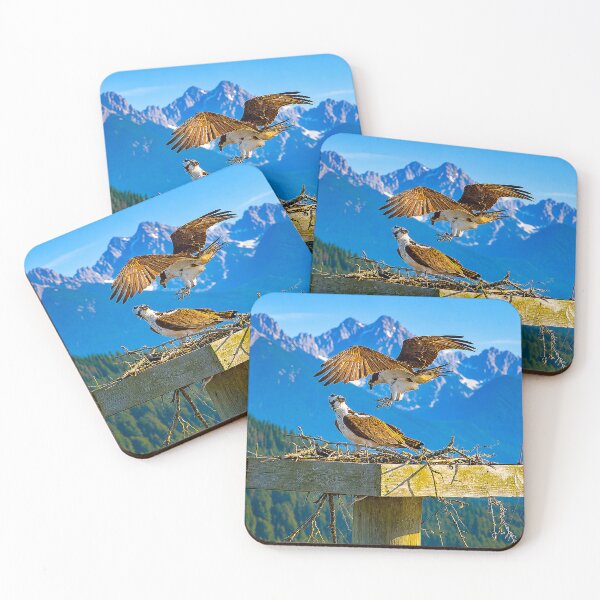 Item preview, FLY LIKE AN EAGLE - Soaring Bald Eagle & Mountain Sky designed and sold by DBM Photo Art 1.