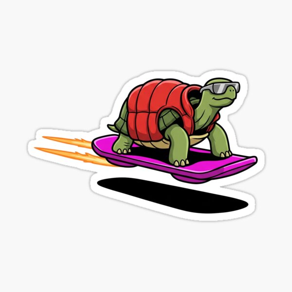 Item preview, Turtle On A Hoverboard In A Puffer Vest designed and sold by Rare By Hero.