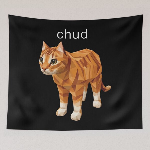 Item preview, Chud Orange Tabby Cat Geometric Art designed and sold by ismaelgeme.