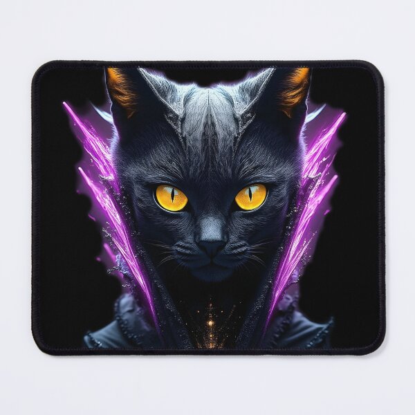 Item preview, Black neon cat, enveloped by the abyss designed and sold by KunstGeist.