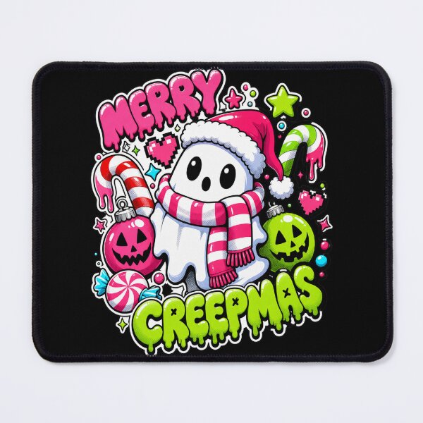 Item preview, Merry Creepmas Funny Cute Ghost Tee designed and sold by Design Vibras.