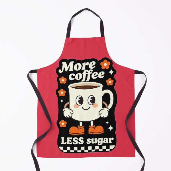 Item preview, More Coffee Less Sugar Funny Vintage Cartoon Mug T-Shirt | Retro 70s Coffee Art designed and sold by BLUESKY11a.