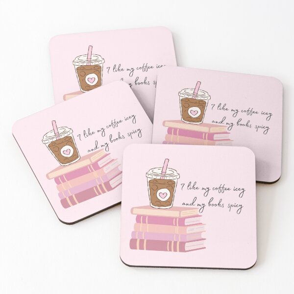 Item preview, I like my coffee icey and my books spicy - bookish humour designed and sold by girlyswantbooks.