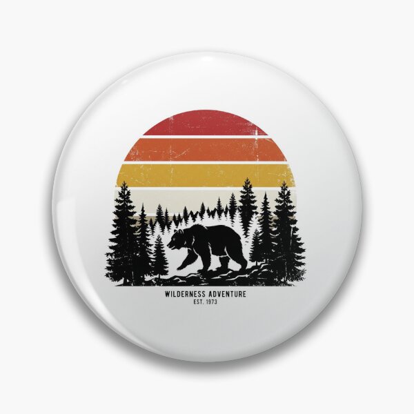 Item preview, Wilderness Adventure Retro Bear Sunset designed and sold by Friendlyodditi.