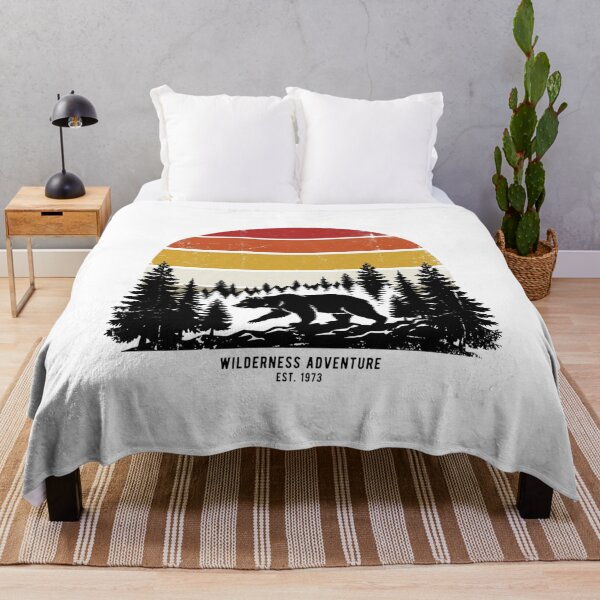 Item preview, Wilderness Adventure Retro Bear Sunset designed and sold by Friendlyodditi.