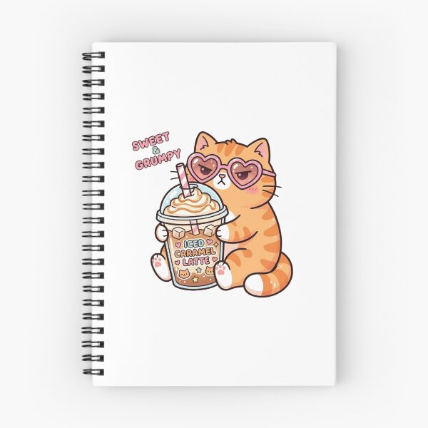 Item preview, Sweet and Grumpy Iced Latte Cat designed and sold by Friendlyodditi.