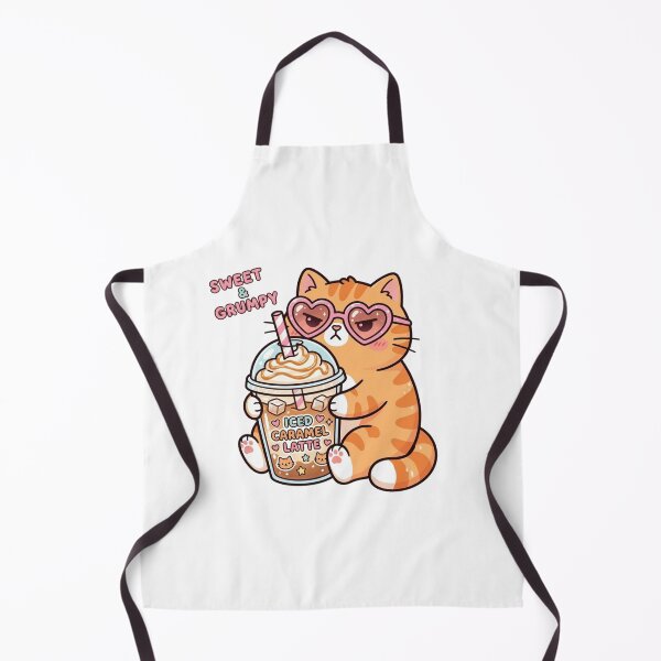 Item preview, Sweet and Grumpy Iced Latte Cat designed and sold by Friendlyodditi.