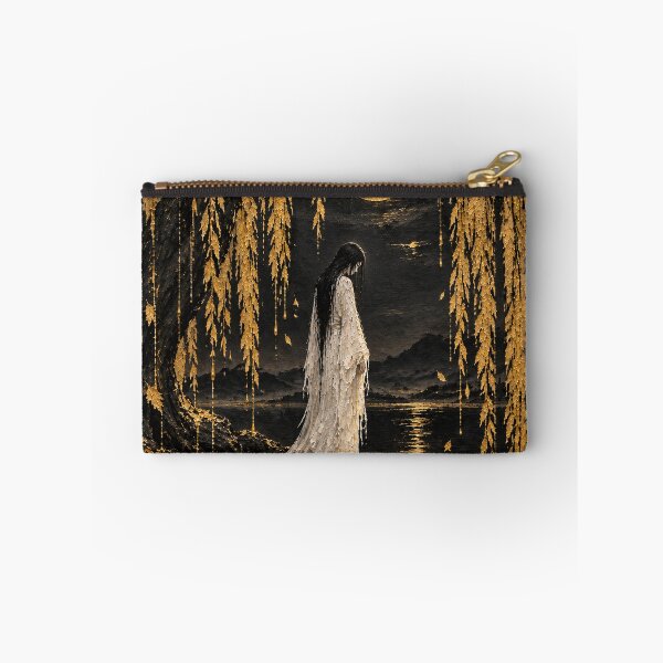 Item preview, White-Robed Figure Beneath Gold Branches and a Crescent Moon designed and sold by MouradStudio.