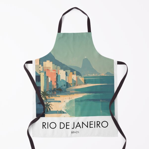 Item preview, Rio de Janeiro – Beach and Sugarloaf Mountain Travel Print, Brazil designed and sold by MarkedArtPrints.