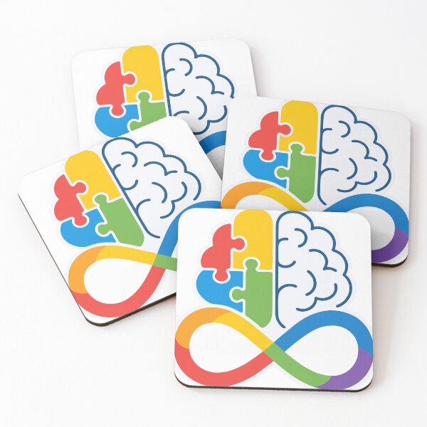 Item preview, Autism and Neurodiversity Infinity Symbol with Brain and Colorful Puzzle Pieces   designed and sold by JrNergal.