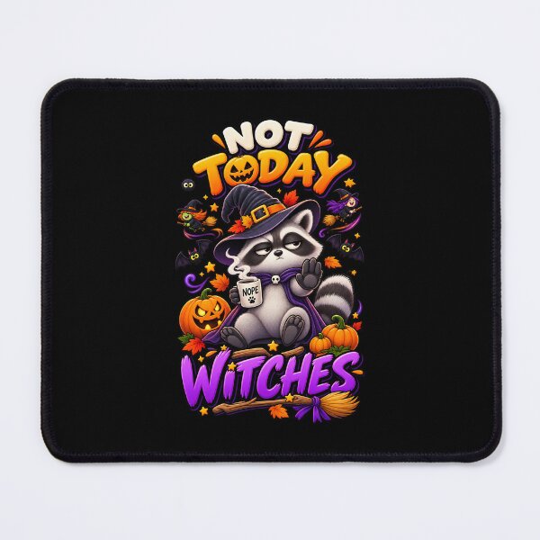 Item preview, Not Today Witches Funny Halloween Raccoon designed and sold by Yomere.