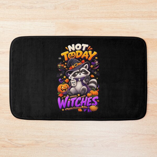Item preview, Not Today Witches Funny Halloween Raccoon designed and sold by Yomere.