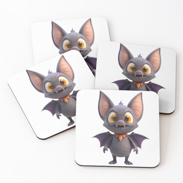 Artikelvorschau, Niedliche Cartoon-Fledermaus mit großen orangefarbenen Augen – lustige Halloween-Figur entworfen und verkauft von Kruti Collection.