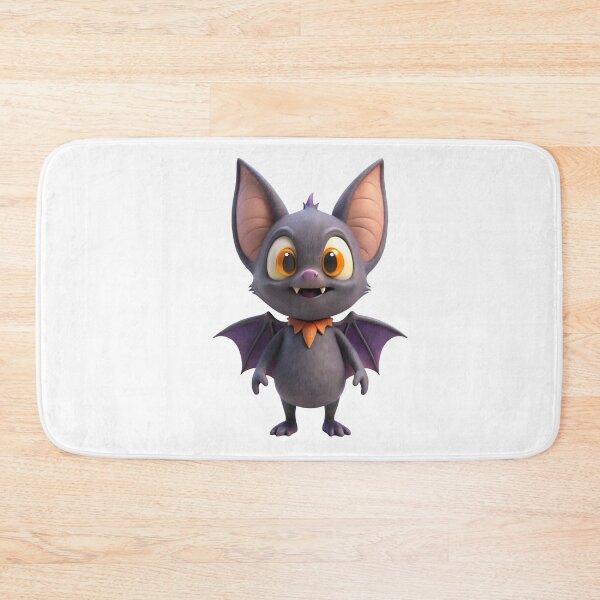 Item preview, Cute Cartoon Bat with Big Orange Eyes Funny Halloween Character designed and sold by Kruti Collection.