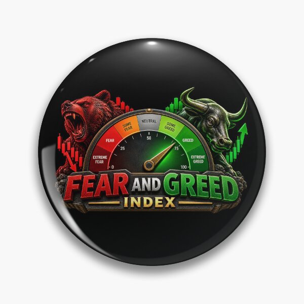 Item preview, Fear and Greed Index Stock Market Bull Bear designed and sold by NOVYXEL.