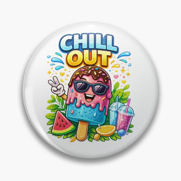 Item preview, Chill Out - Funny Ice Cream Pun designed and sold by Myra365Art.