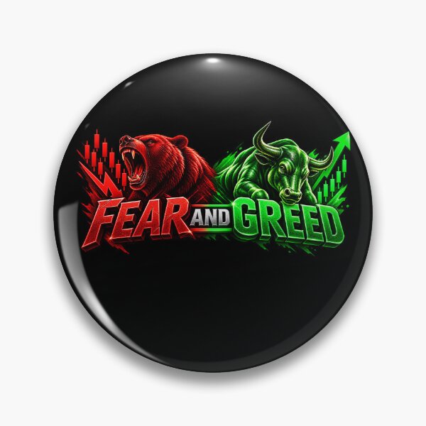 Item preview, Fear and Greed Bull Bear Stock Market designed and sold by NOVYXEL.