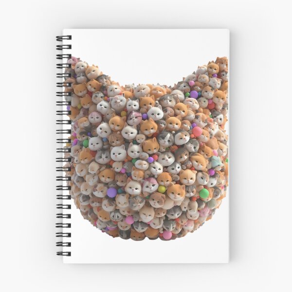 Item preview, 3D Cute Tiny Kittens Collage Cat Silhouette designed and sold by VisualVerseLab.