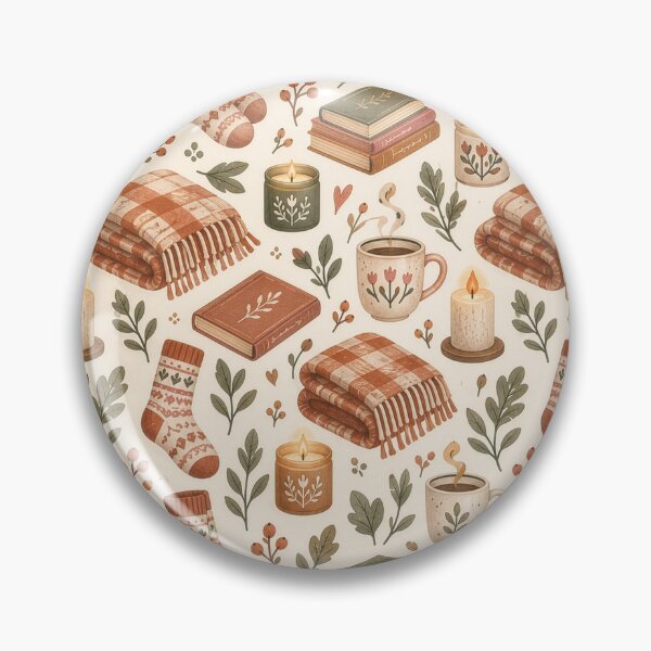 Item preview, Cozy Autumn Hygge Seamless Pattern designed and sold by divifillius.