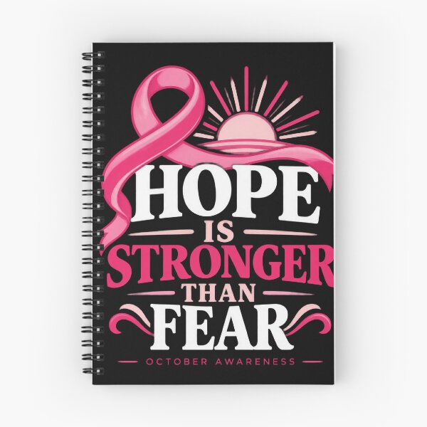 Item preview, Hope Is Stronger Than Fear Breast Cancer Awareness Pink Ribbon designed and sold by Uglyandcute.