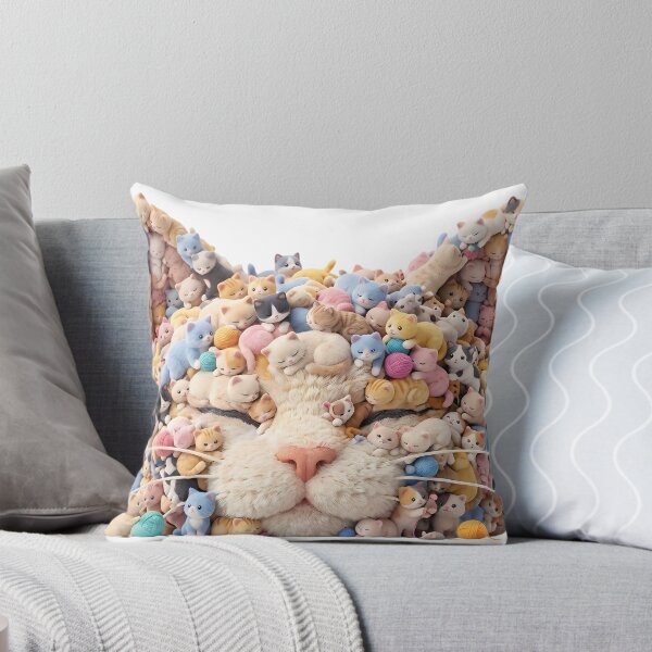 Item preview, 3D Cute Tiny Kittens Collage Cat Silhouette designed and sold by VisualVerseLab.