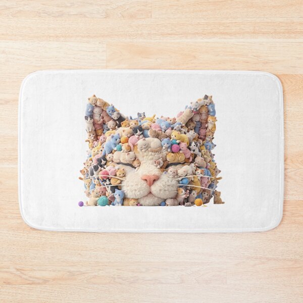 Item preview, 3D Cute Tiny Kittens Collage Cat Silhouette designed and sold by VisualVerseLab.