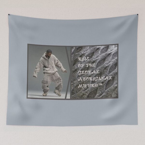 Item preview, Mu’ur (UM) Empire™ al-Benhadiel©™ design, Skeater, gray background designed and sold by HardyKnitDesign.