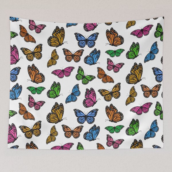 Item preview, Colorful butterflies pattern designed and sold by Ana Gorozpe.