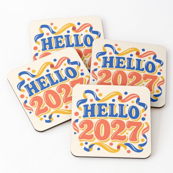 Item preview, Hello 2027 Retro New Year Celebration Design designed and sold by Mostafa Studio.