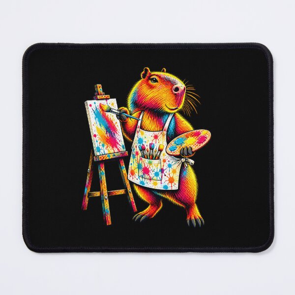 Item preview, Artist Capybara Colourful Painter Animal Design designed and sold by JesterKrewArt.