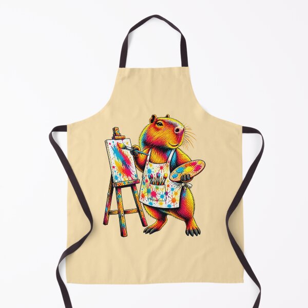 Item preview, Artist Capybara Colourful Painter Animal Design designed and sold by JesterKrewArt.