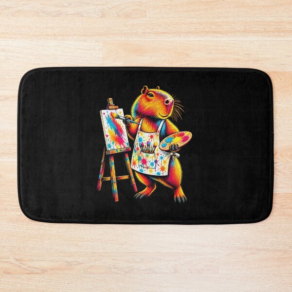 Item preview, Artist Capybara Colourful Painter Animal Design designed and sold by JesterKrewArt.