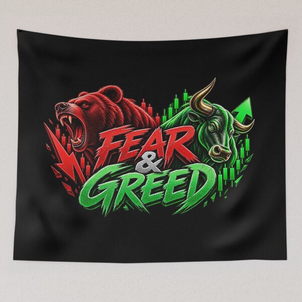 Item preview, Fear and Greed Bull Bear Stock Market 01 designed and sold by NOVYXEL.