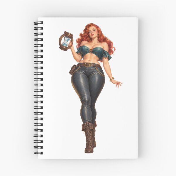 Item preview, Fantasy Time Traveler Vintage 1940s Hourglass Pin Up Art designed and sold by Cosplayvintage.