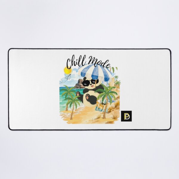 Item preview, Chill Mode Cute Panda Beach Vacation Summer Aesthetic designed and sold by SMinimalist613.