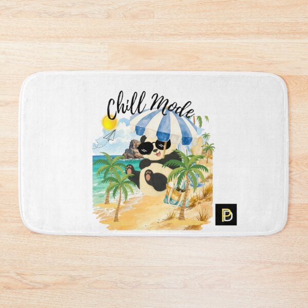 Item preview, Chill Mode Cute Panda Beach Vacation Summer Aesthetic designed and sold by SMinimalist613.
