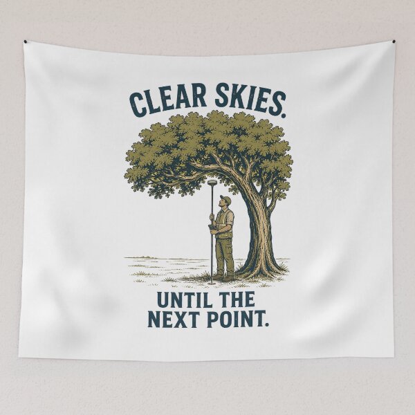 Item preview, Clear Skies Until the Next Point – Funny GNSS Surveyor designed and sold by FreePath-Move.