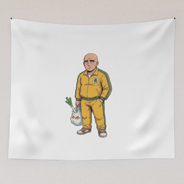 Item preview, Casual Bald Superhero Groceries designed and sold by CasaInkArt.