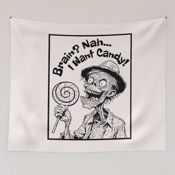 Item preview, Brain Nah I Want Candy Ghost Halloween designed and sold by LASTIQUE-dd.