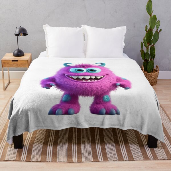 Item preview, Cute Funny Purple Monster Big Smile Cartoon Character Design designed and sold by Kruti Collection.