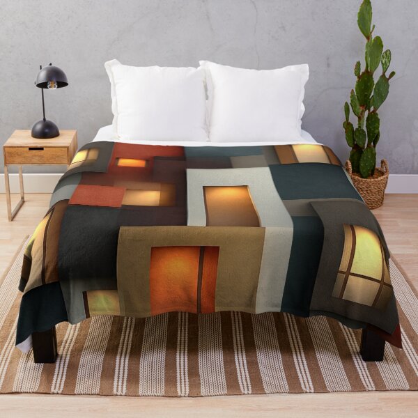 Item preview, Cozy Abstract Windows Glowing Geometric Blocks designed and sold by Aliforall.