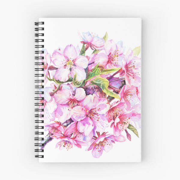 Item preview, Realistic watercolor painting of spring flowers japan cherry tree sakura blossom branch designed and sold by art-tee-ua.