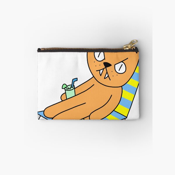 Item preview, mean cat beach chair designed and sold by motherbrainart.