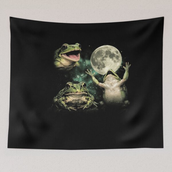 Item preview, Vintage 90s Three Frogs Howling at The Moon 3 Frog Moon designed and sold by LASTIQUE-dd.