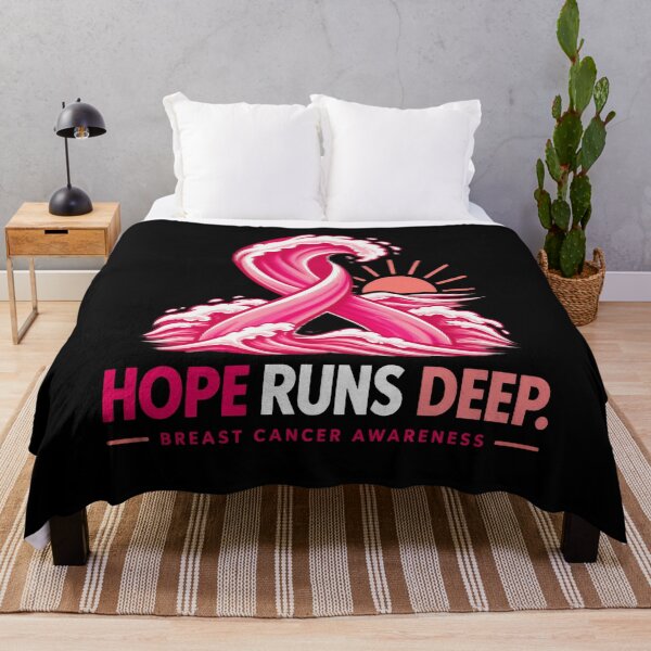 Item preview, Hope Runs Deep Breast Cancer Awareness Pink Ribbon designed and sold by Uglyandcute.