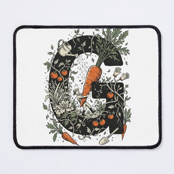 Item preview, Letter G Garden Monogram Vintage Woodcut Giant Carrot Art designed and sold by mood-draftsman.